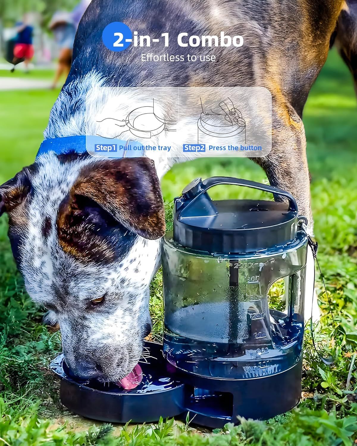 Lassot Portable Pull - out Water Bowl For Dogs, Large Capacity, Perfect For Camping, Hiking, Beach Trips, Road Trips, And Park Walks. - 5 - CJ