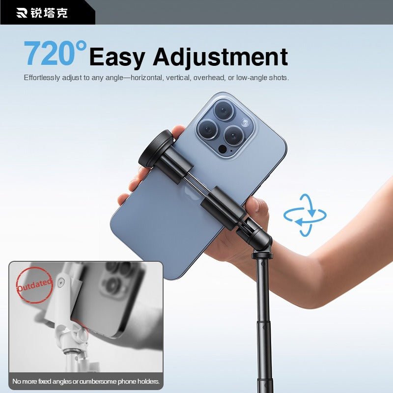 67 Inch Selfie Stick Tripod With Remote, Auto Open Phone Tripod Stand, 360 Rotatable Extendable For All Cell Phones Magnetic Option, For Travel, Live Stream, Video Recording - 5 - CJ