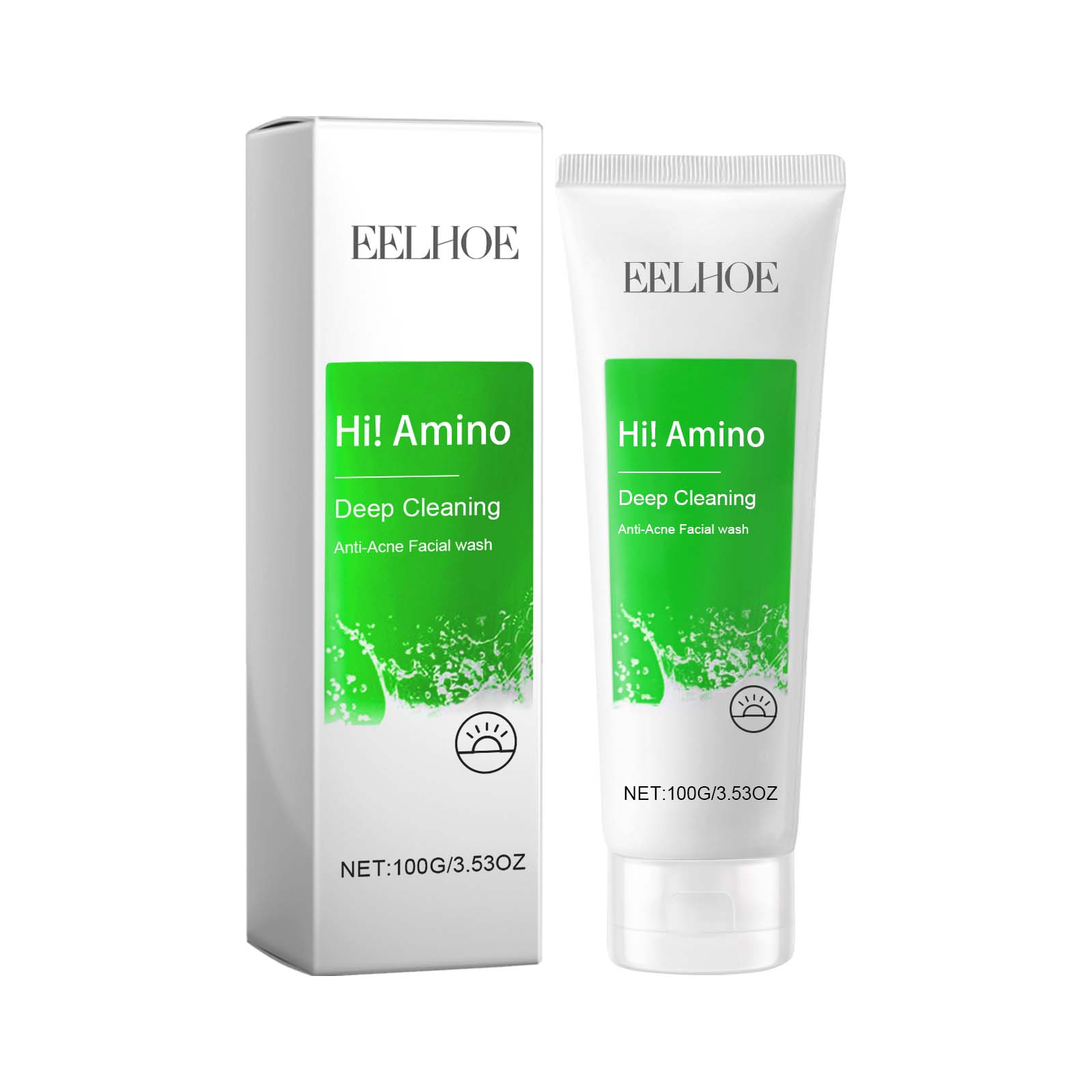 EELHOE Anti Acne Facial Wash, Deep Clean Oil Dirt Blackhead Acne Shrink Pores Refreshing And Comfortable - 5 - CJ