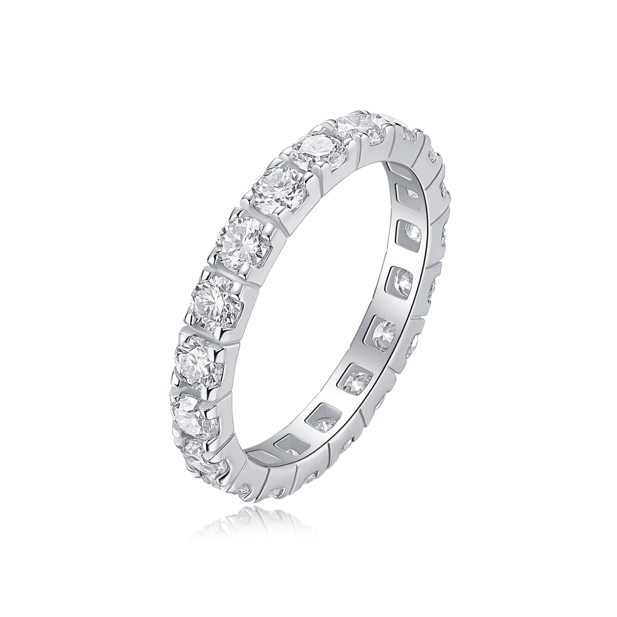 1Starry Sky Diamond Ring Luxury Fashion Set Moissanite Silver Ring Prohibit TikTok sales - 5 - CJ