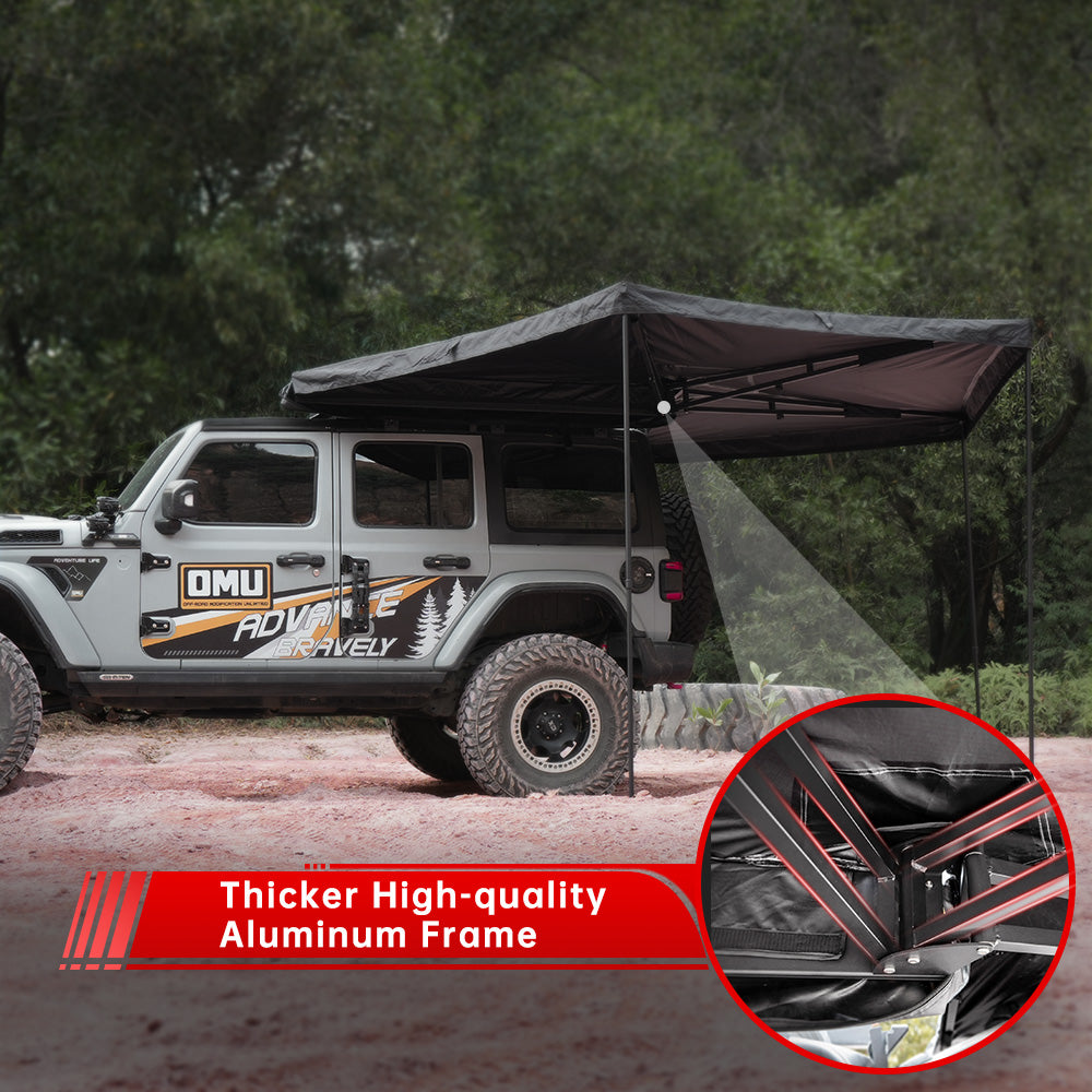 270 - Degree Awning Driver Side Free Standing, Car Side 270 - Degree Awning Waterproof UV50 Wind Resistant For SUV Van Truck - 5 - CJ