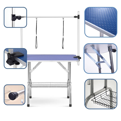 36 Inch Folding Dog Pet Grooming Table Heavy Duty Stainless Steel Pet Dog Cat Grooming Table - 5 - CJ