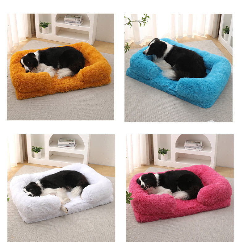 Plush Round Pet Bed Dog Bed Winter - 0 - CJ