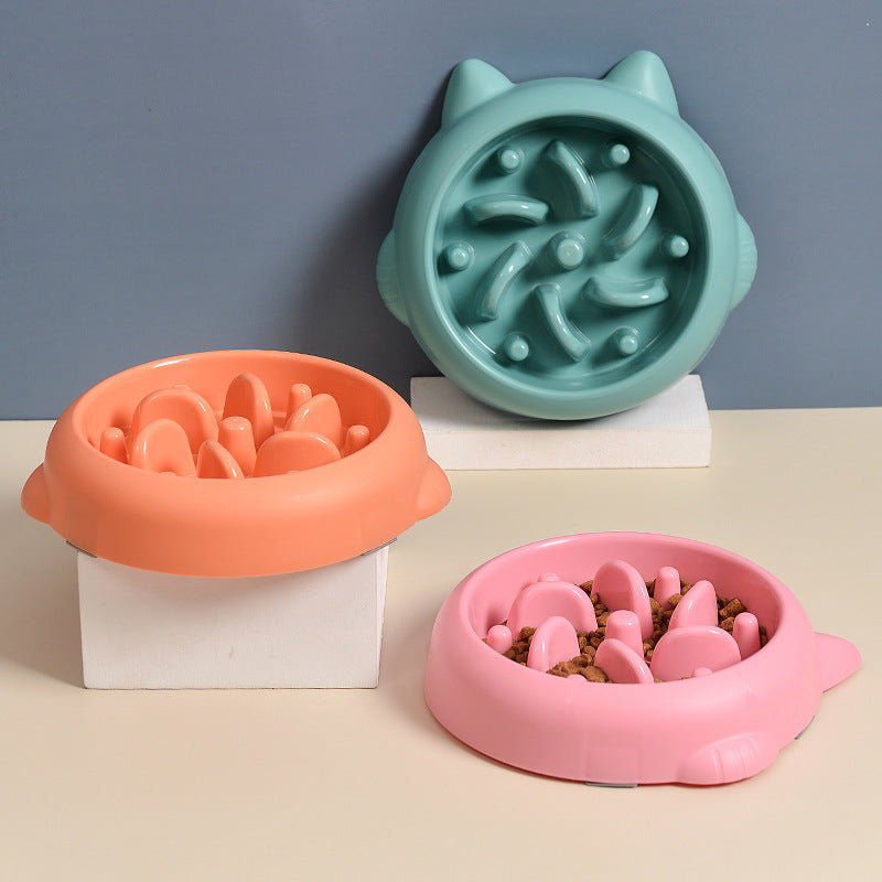 Pet Dog Cat Slow Feeder Bowls Anti Choking Slow Feeder Dish Bowl Home Dog Eating Plate Anti Gulping Bowl Supplies - 0 - CJ