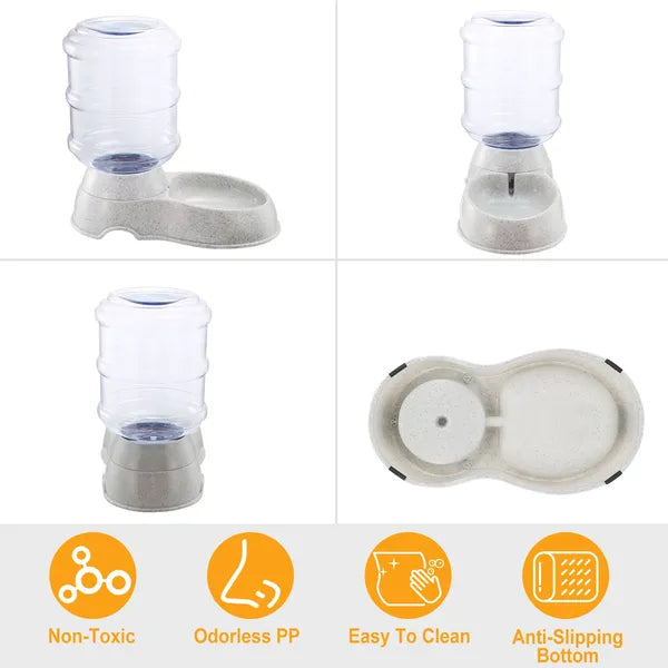 3.5L/1Gal Pet Water Dispenser Self - Dispensing Gravity Pets Water Feeder Automatic Pet Waterer Cat Dog - 5 - CJ