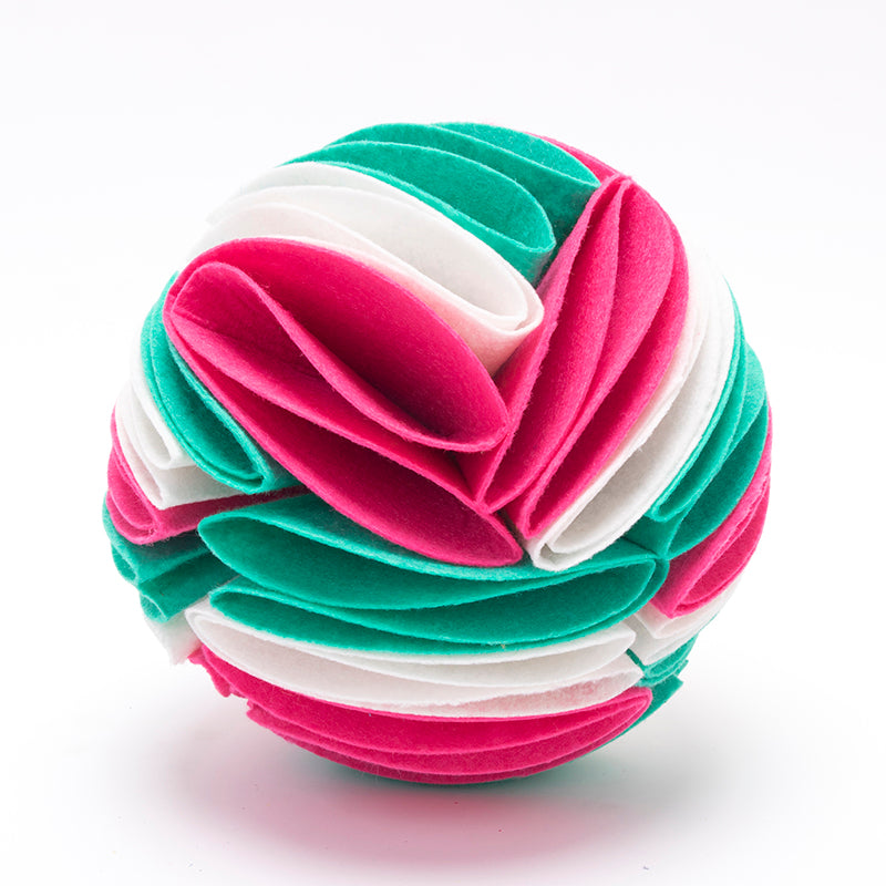 Foldable Dog Snuffle Ball Dog Training Toys Increase IQ Pet Cat Training Games Feeding Intelligence Toy - 4 - CJ - L - White cyan pink - CJGY1452446 - L - White cyan pink