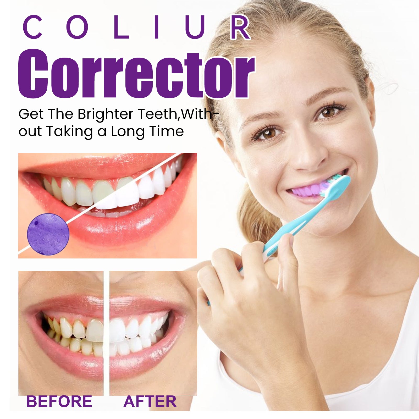 West&Month Purple Whitening Toothpaste Clean Stains Oral Odor Care Gums Whitening Teeth Toothpaste - 5 - CJ