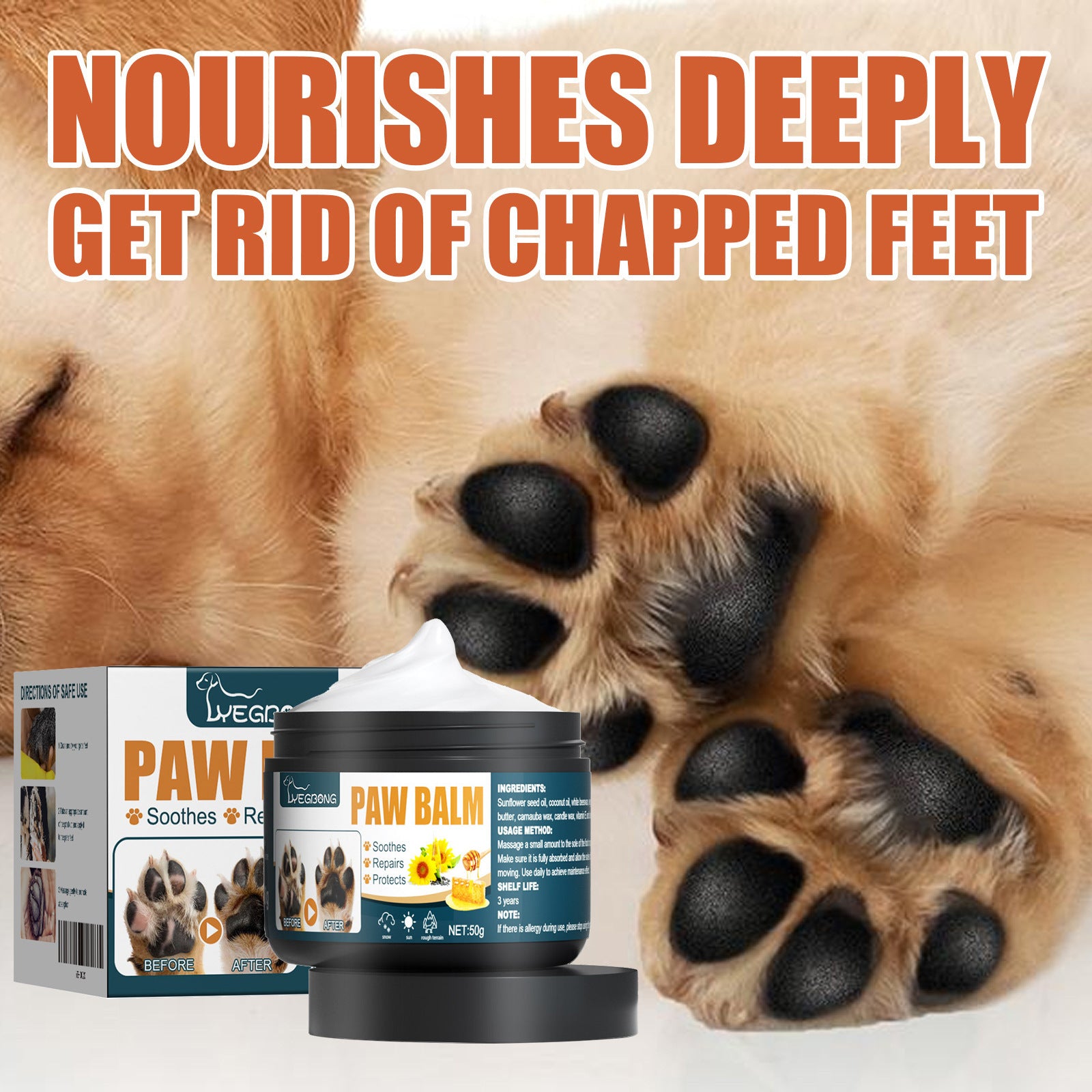 Cat Dog Foot Pad Apply Cleaning Cream Nail Meat Pad Claw Care Cream - 0 - CJ