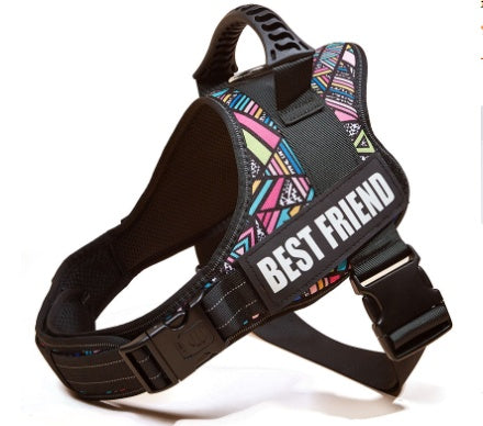 Explosion - proof Chest Harness Pet Leash - 7 - CJ - Mosaic - XXL - CJJJCWGX00178 - Mosaic - XXL