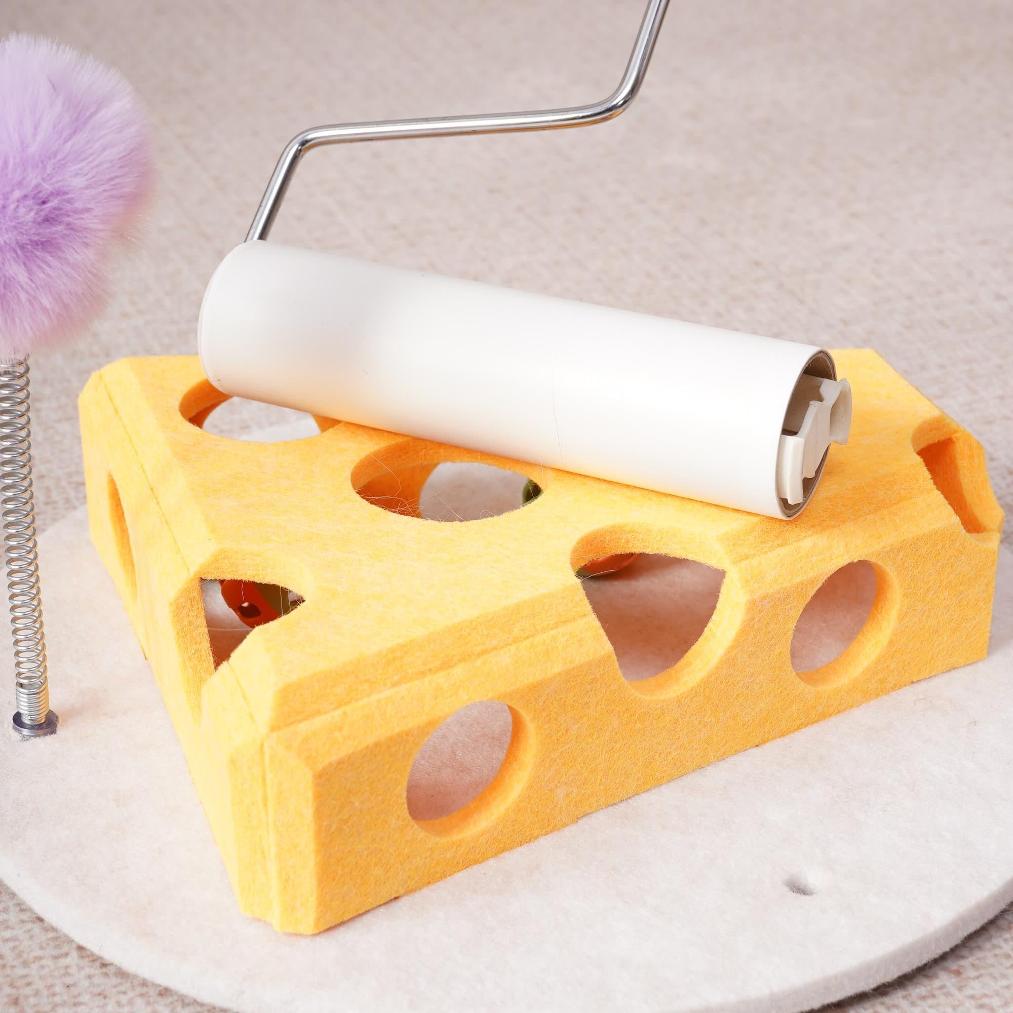 Cat Puzzle Toy With Ball And Spring - loaded Wand Felt Indoor Cat Toy Box Suction Cup Base Treat Puzzle Helps Cats Play Independently And Improves Their Intelligence. - 5 - CJ