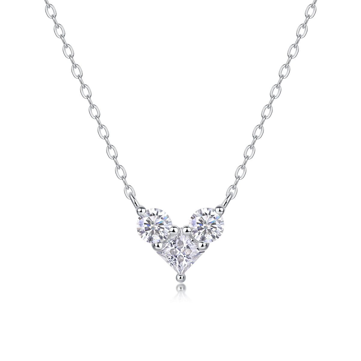 1Love In The Present - A Fashionable And Luxurious Diamond Jewelry Pendant Set With Square Moissanite S925 Sterling Silver Prohibit TikTok sales - 5 - cj