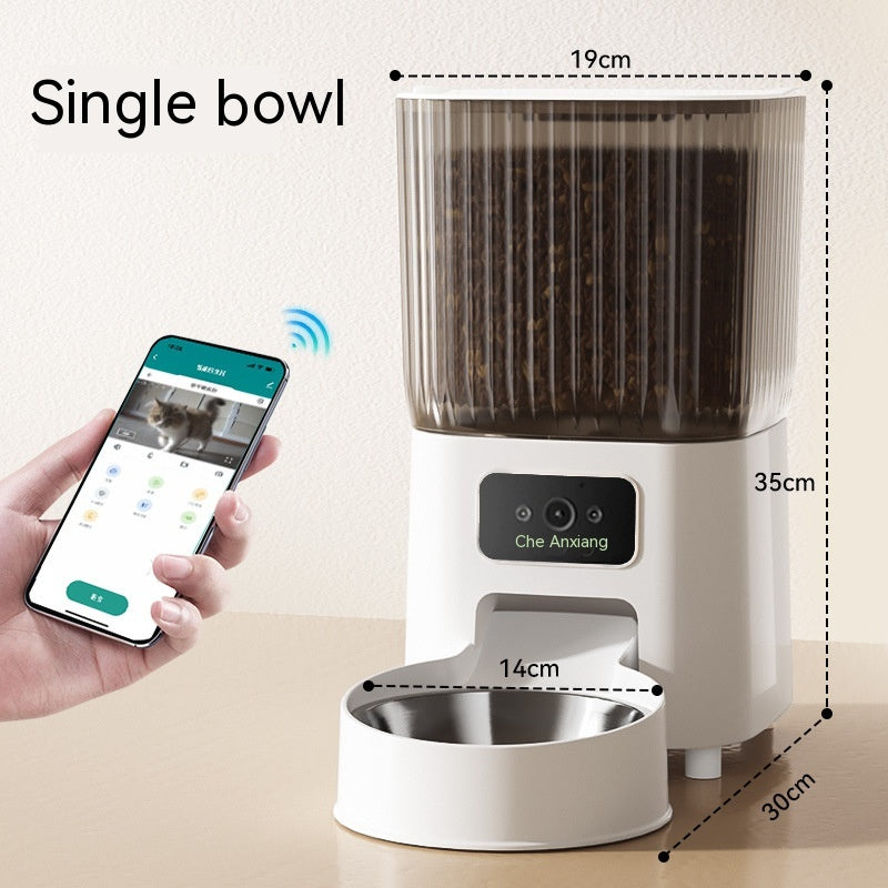 Automatic Pet Feeder Cat Intelligent Remote Control Cat Food Dog Food Timing Quantitative Video Monitoring Pet Feeding Machine - 0 - CJ
