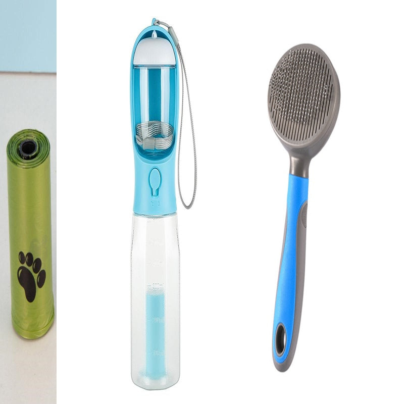 Portable Cat Dog Water Bottle Food Feeder Drinker Poop Dispenser 3 In 1 Leak - proof Multifunctional Dog Water Bottle Pet Products - 0 - CJ