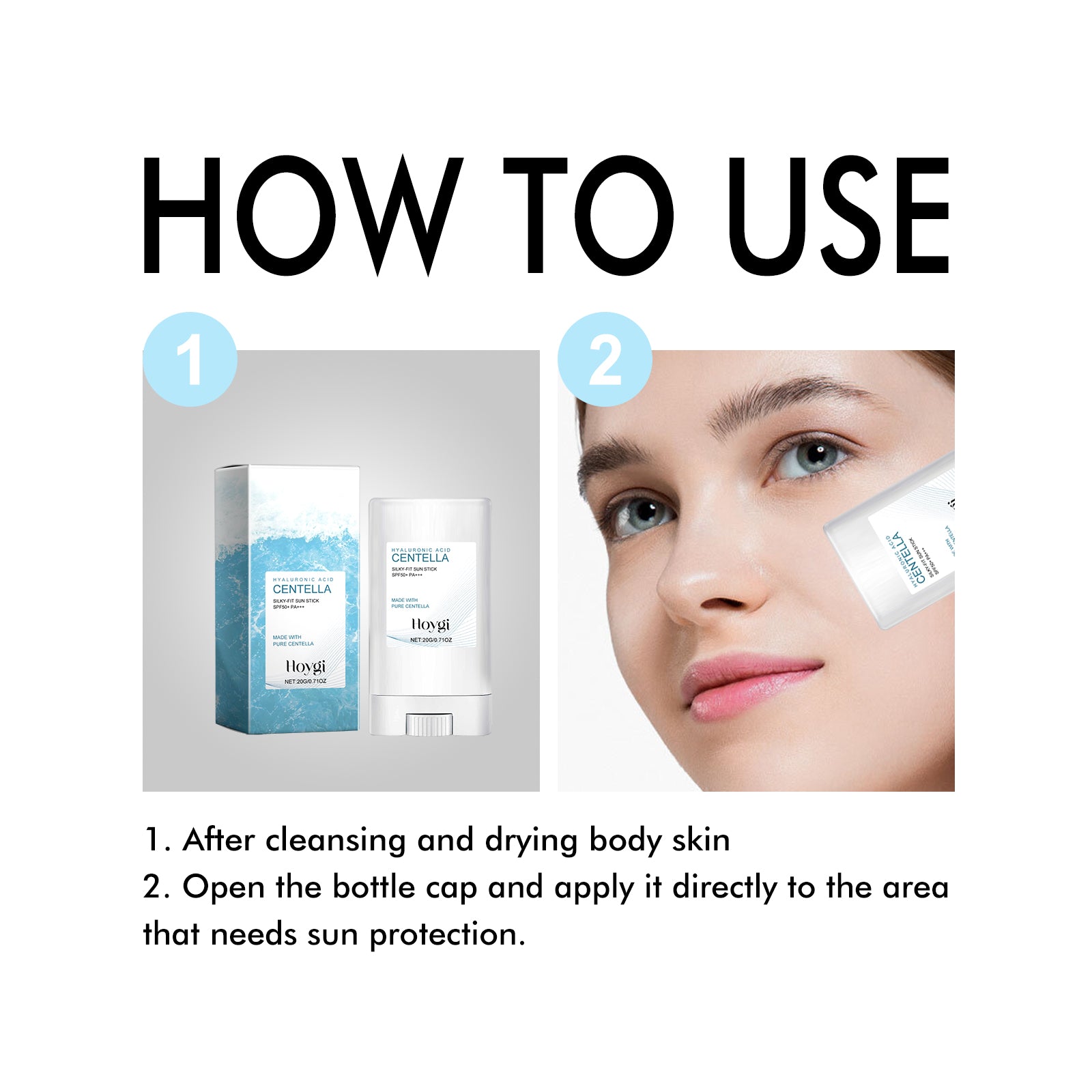 Hoygi Hyaluronic Acid Protective Stick: A Gentle, Moisturizing, Isolating And Refreshing Protective Stick For Facial And Body Skin In Summer - 5 - CJ