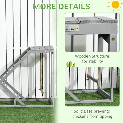 Swing Set With Chicken Perch And Hen Ladder, Chicken Coop Toys - 5 - CJ