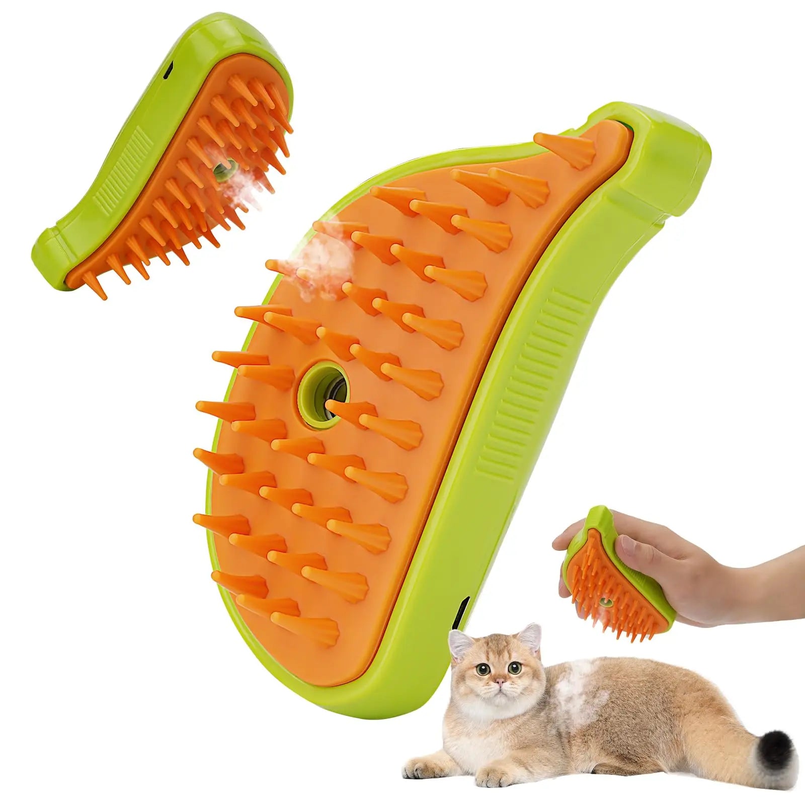 3 In 1 Pet Steam Brush Cat Dog Cleaning Steamy Spray Massage Beauty Comb Hair Removal Grooming Supplies Pets Accessories - 0 - CJ