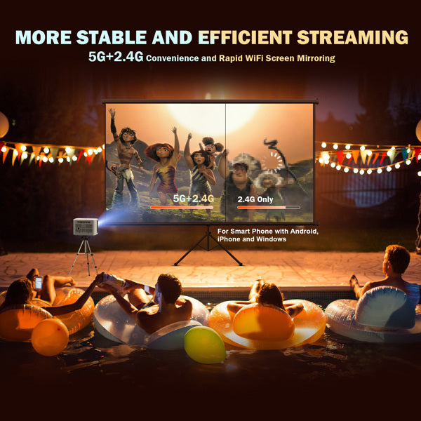 DBPOWER H89 720P Projector With Motorized Focus 5G - It Is Prohibited To Sell On Amazon, Walmart, And Temu Platforms, And It Will Not Be Shipped On Weekends - 5 - CJ