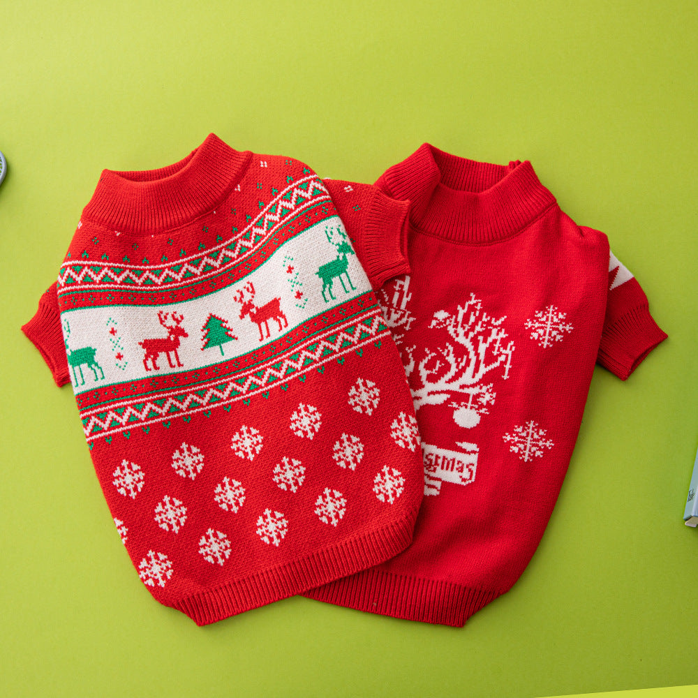 Christmas Tree Elk Christmas Dog Sweater - 0 - CJ