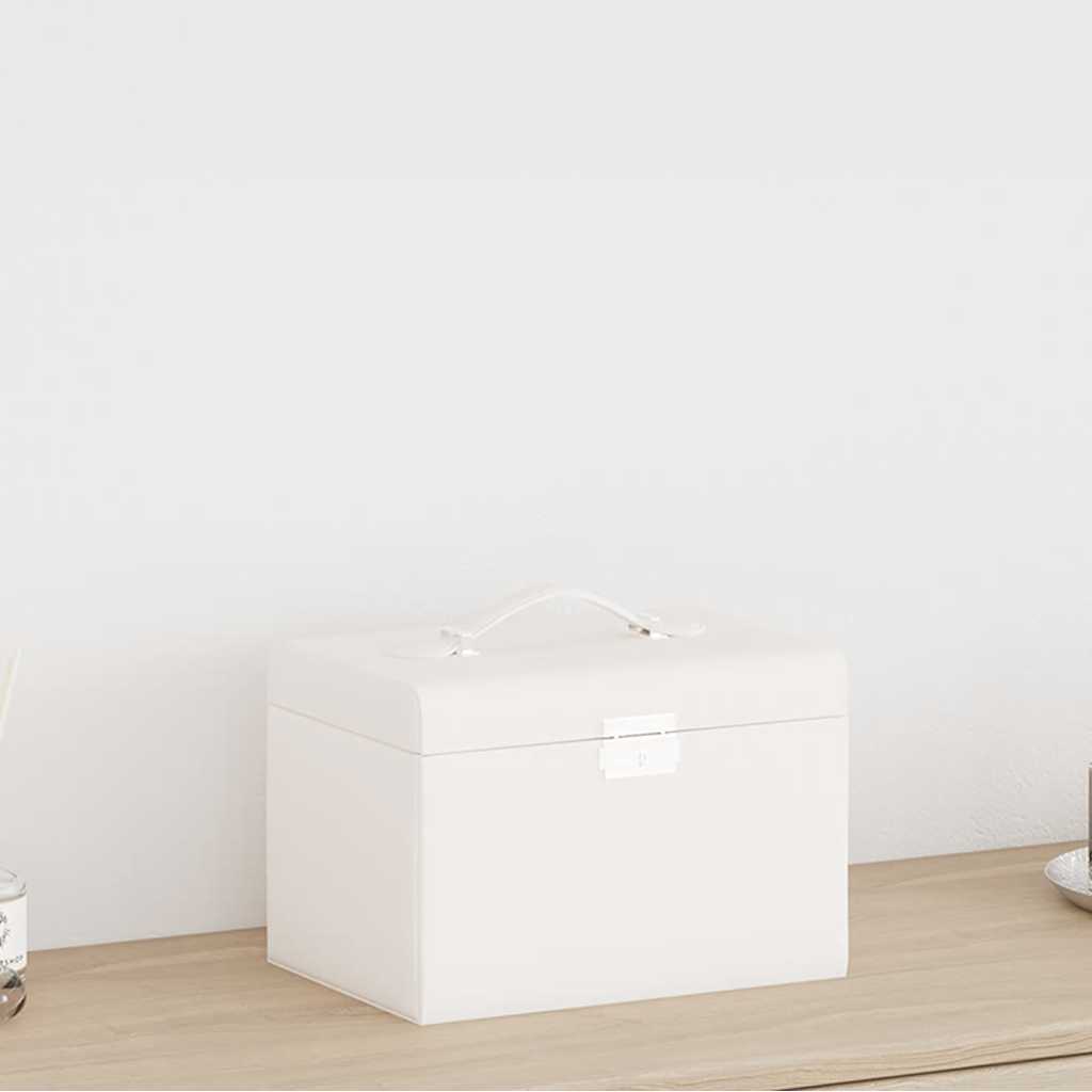 3 - Tier Jewelry Box with Mirror, Lockable - 5 - CJ