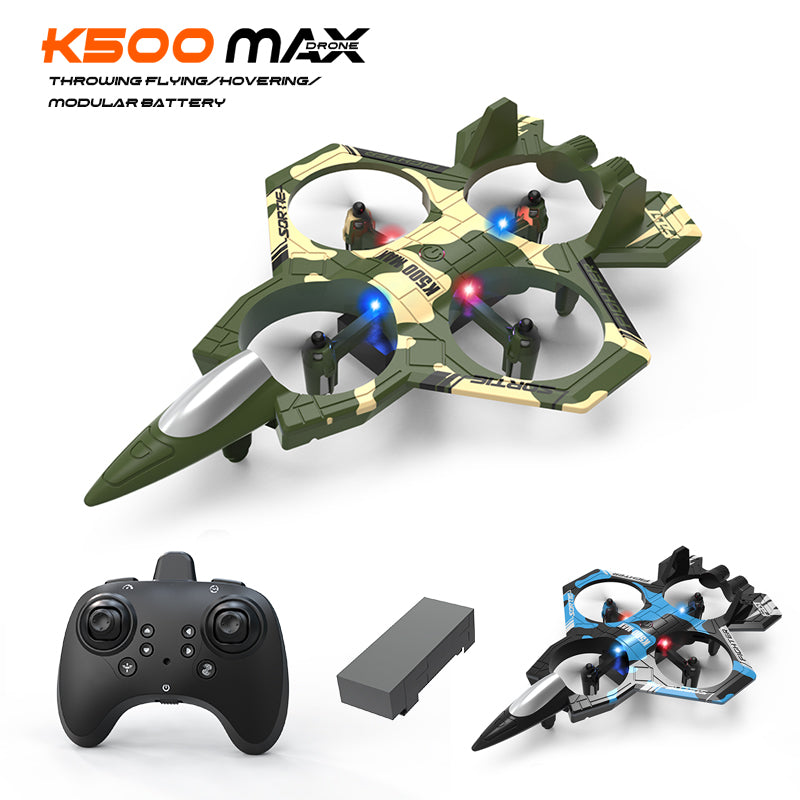 K500 Combat Drone Four - Channel Hovering Quadcopter With Altitude Hold, Flip Stunts, And Remote Control Lighting Plane - 5 - CJ
