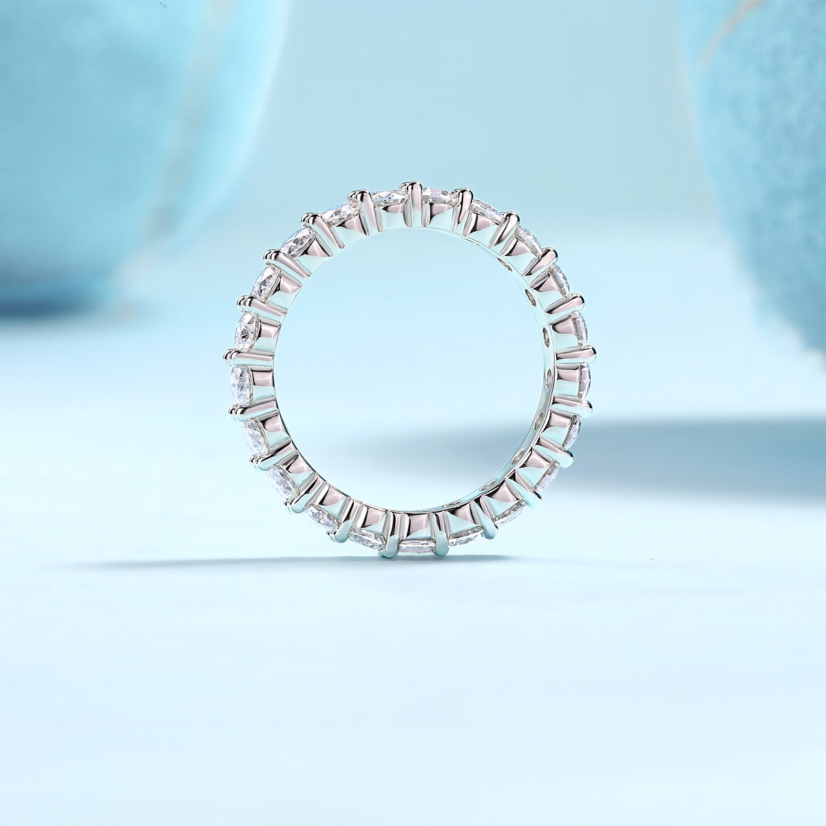 1Luxury Fashion Diamond Ring, Row Diamond Ring, Moissanite Silver Ring, Jewelry Prohibit TikTok sales - 5 - CJ