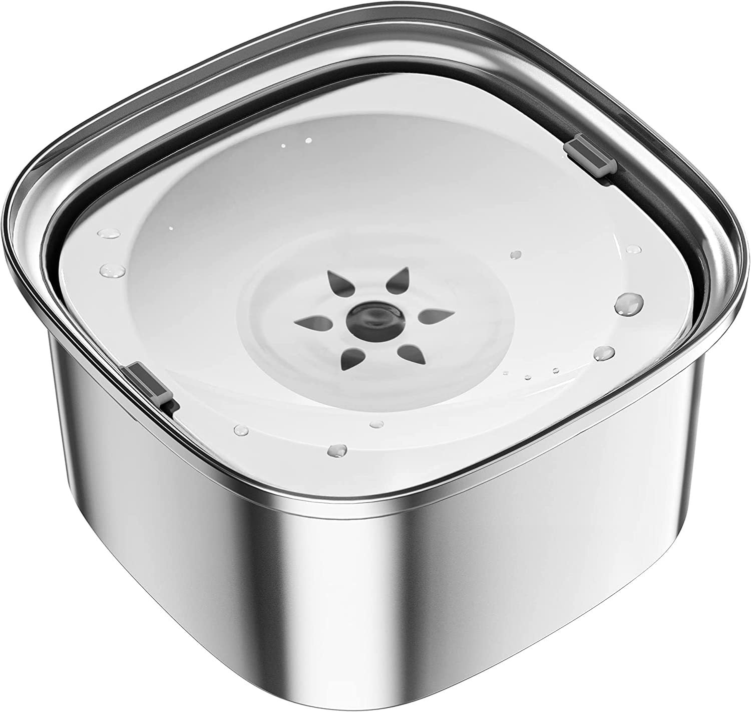 Pet Stainless Steel Water Bowl Large Capacity Floating - 0 - CJ