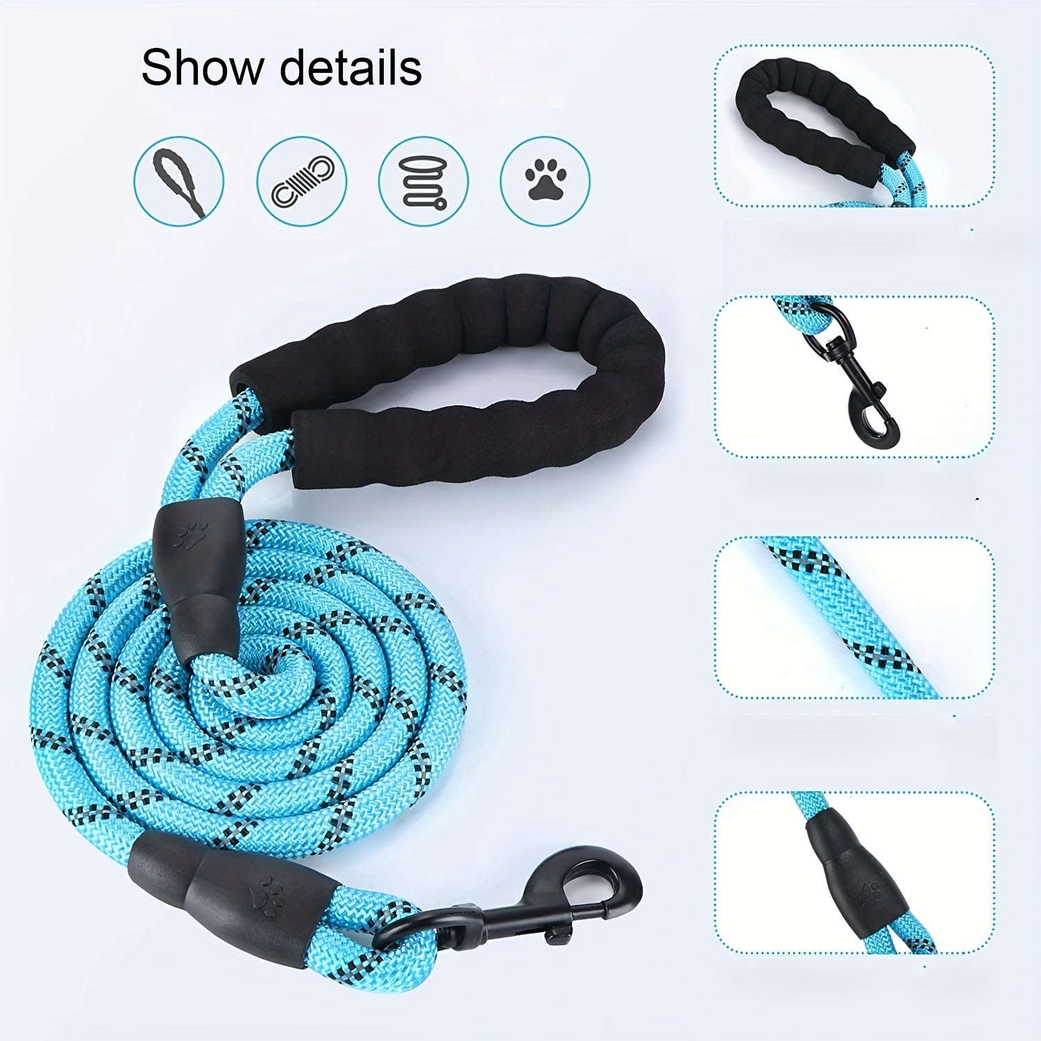 Dogs Leash Running Elasticity Hand Freely Pet Products Dogs Harness Collar Jogging Lead And Adjustable Waist Rope Puppy Leash Lead Training Padded Handle Reflective - 5 - CJ