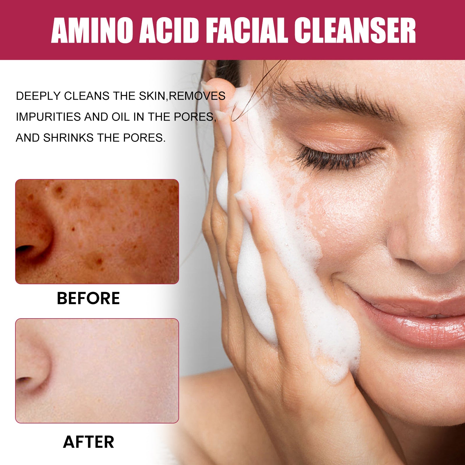 OUHOE Facial Cleanser Cleanser For Cleansing Pores, Moisturizing, Hydrating, Soft, Refreshing And Firming Skin - 5 - CJ