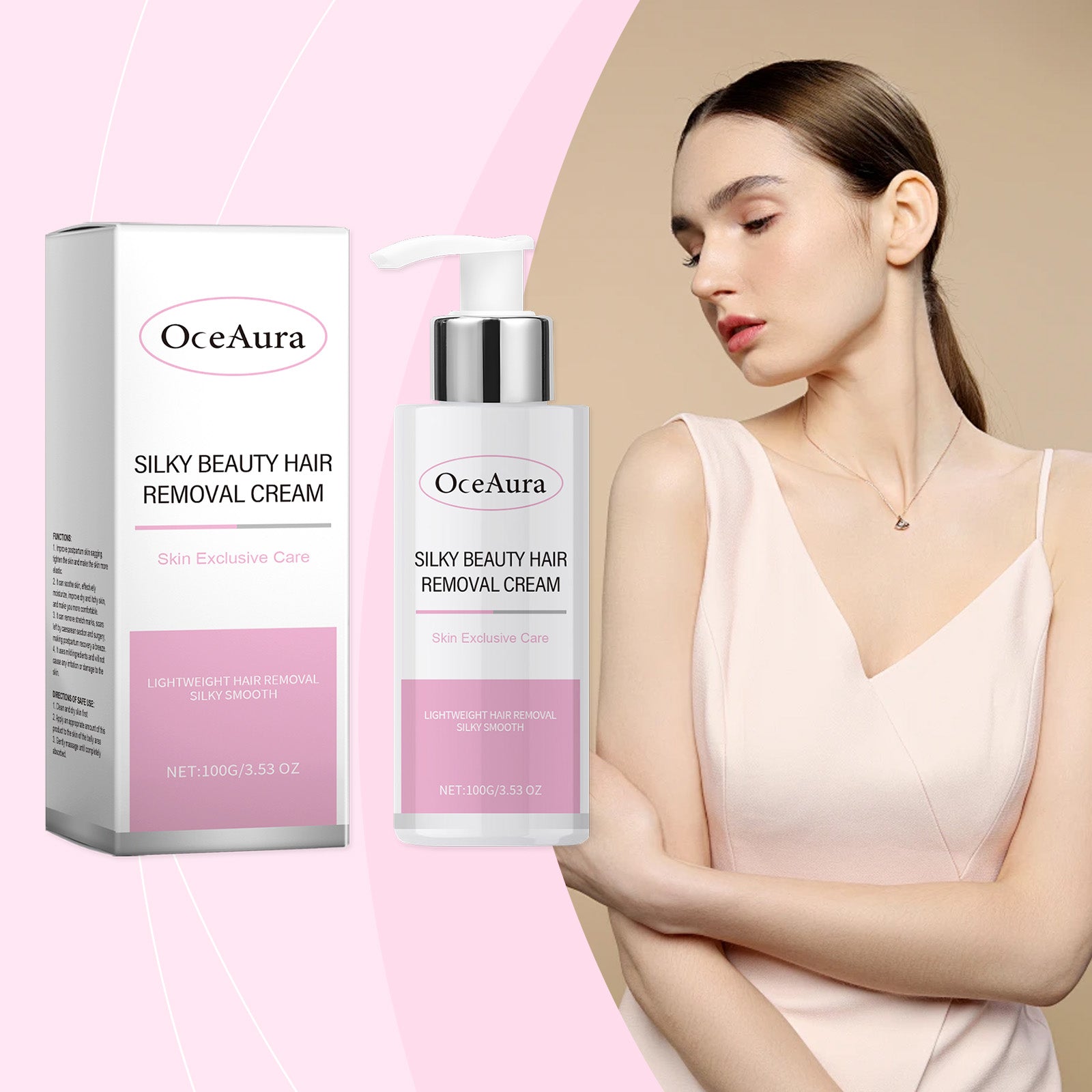 OceAura Silky Hair Removal Cream For Women Armpit Hair, Leg Hair, Whole Body Hair Care For Soft, Smooth And Delicate Skin - 5 - CJ