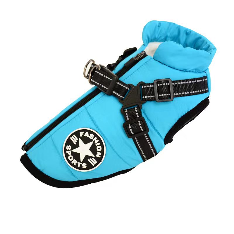 Waterproof Dog Clothes Winter Dog Coat With Harness Warm Pet Clothing Big Dog Jacket Chihuahua Labrador Coat Costume - 0 - CJ