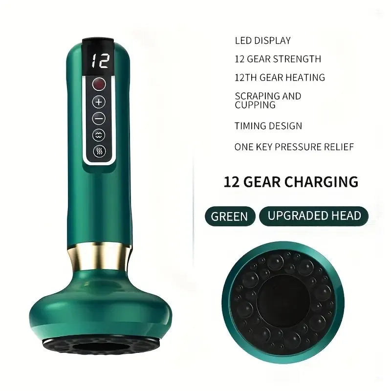 Body Gua Sha Scraping Massager. 12 Level Electric Vacuum Cupping Massager, Rechargeable And Cordless. Perfect For Halloween, Christmas And Birthday Gifts - 5 - cjdropshipping