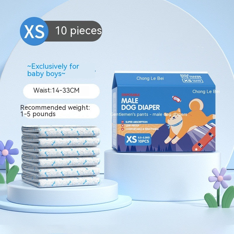 Disposable Female Dog Urinary Diaper Physiological Pants - 0 - CJ - Male dog - XS - CJGY189006519SH