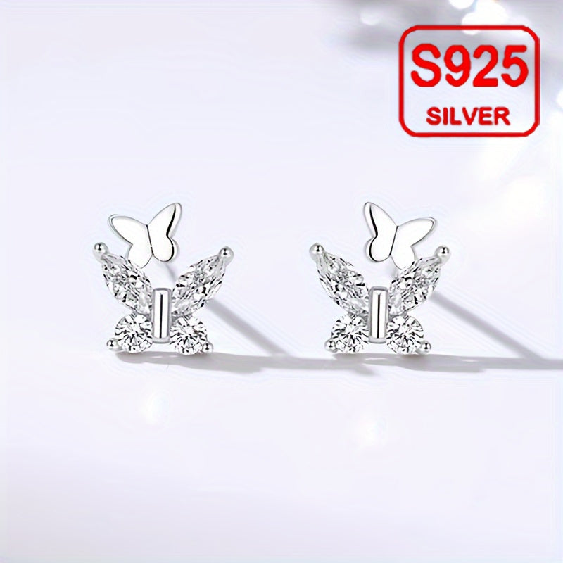 Full Body Material 925 Sterling Silver Anti Allergic Earrings - 5 - CJ