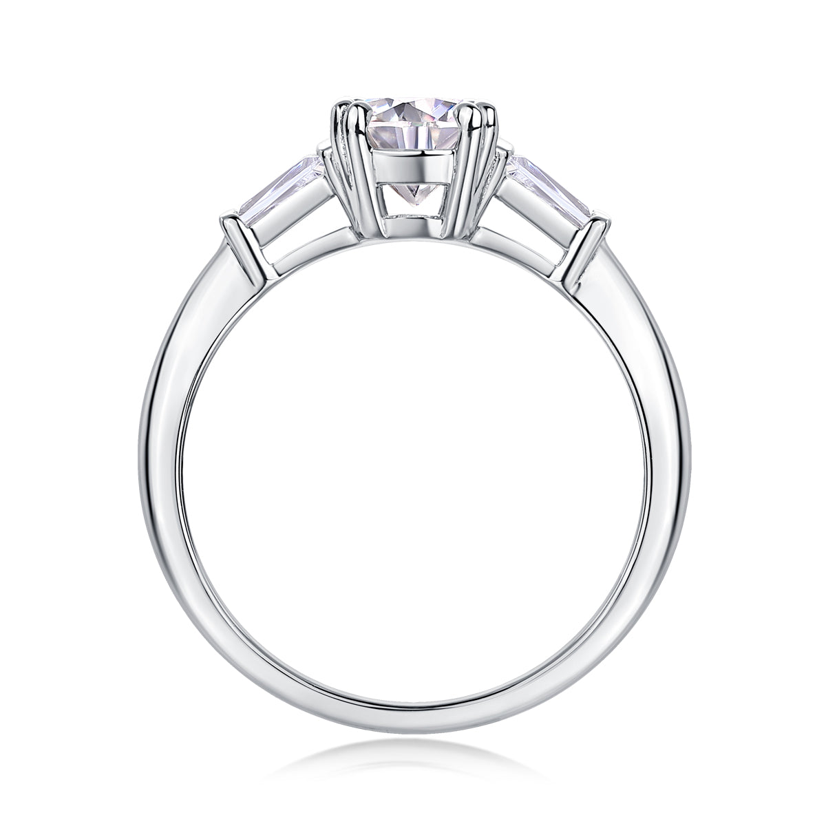 1Luxury Fashion Diamond Wedding Ring Classic Set With Moissanite Silver Ring Prohibit TikTok sales - 5 - CJ