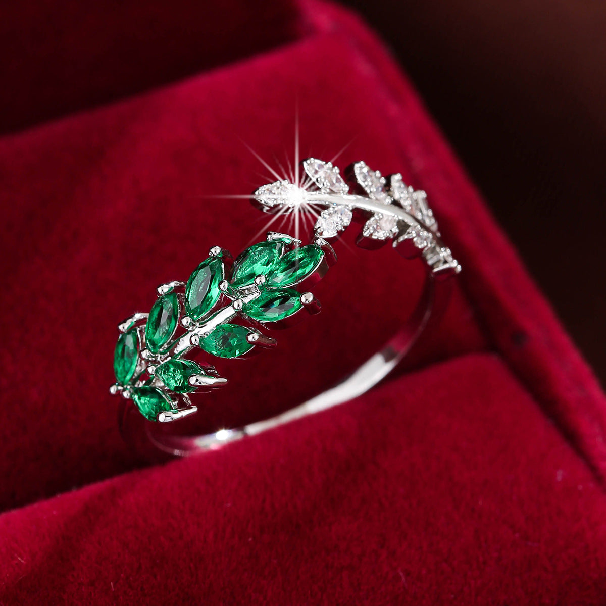 Simple Fashion Creative Leaf Wheat Ring - 0 - CJ