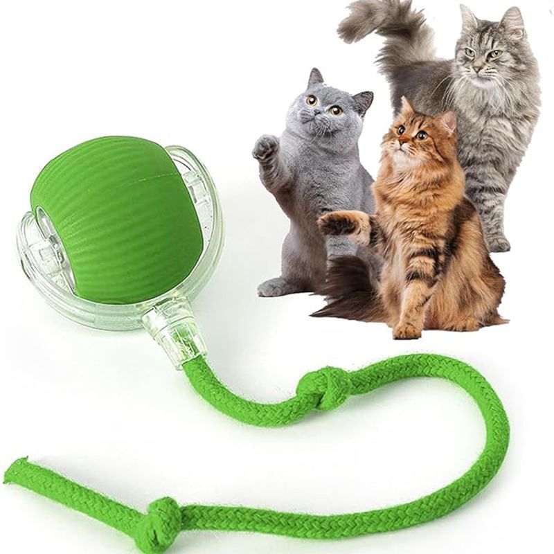 Cat Interactive Ball Toys Automatic Rolling Ball For Kitten Rechargeable Smart Pet Electric Toys With Teaser Sensor Cat Ball Toy - 4 - CJ