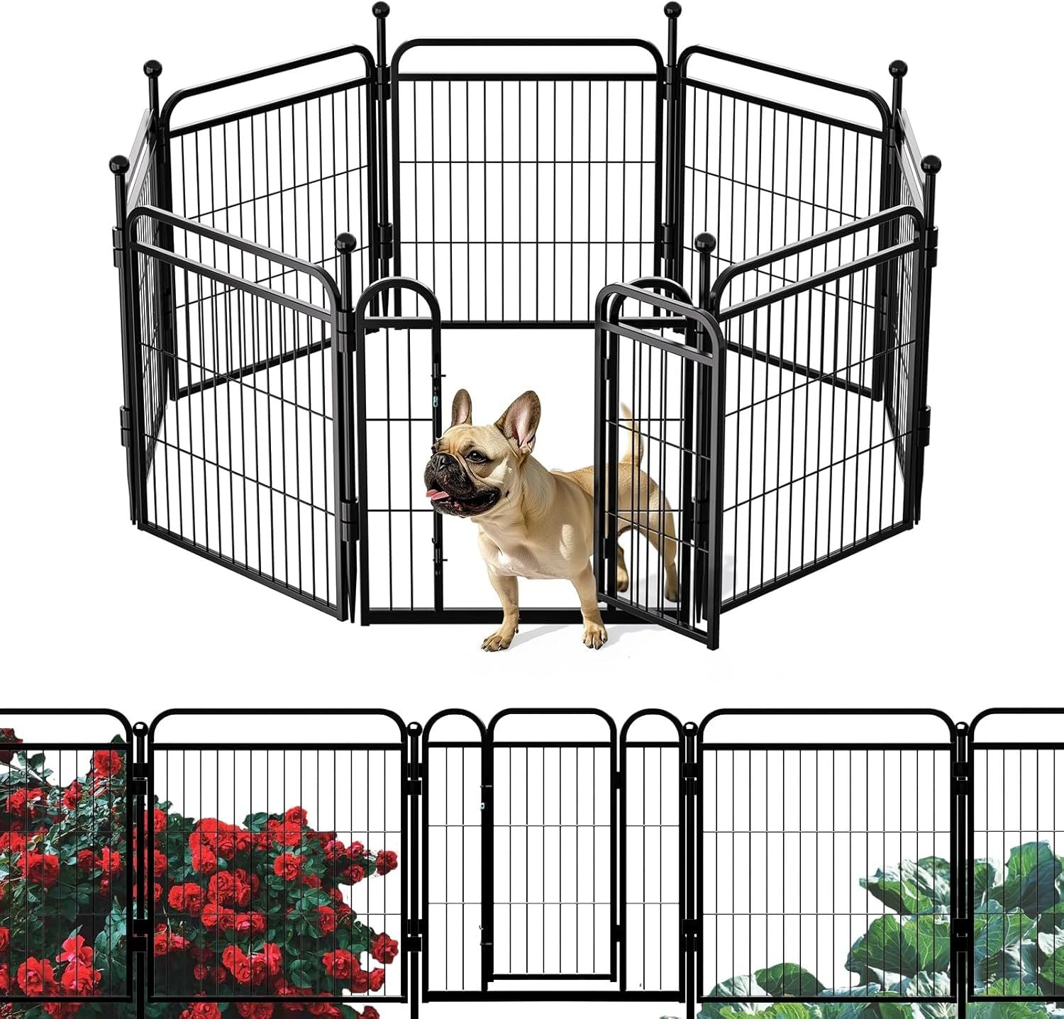 Gardner Pet Dog Fence Indoor And Outdoor Small And Medium Dog Foldable With Gravity Automatic Lock Pet Activity Fence - 5 - CJ
