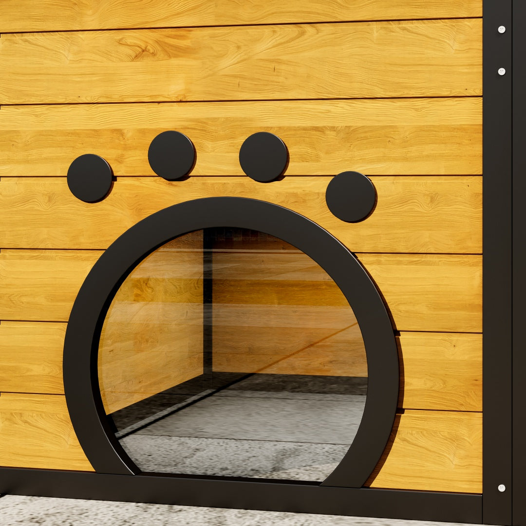 GO Large Cat Catio 4 Tiers Cat Enclosure For Outdoor, Cat House Weatherproof Attached To Window For Multiple Cats With Platforms And Resting Rooms, Brown - 5 - CJ