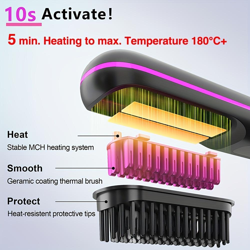 USB Wireless Household Electric Hair Straightening Comb For Both Straightening And Curling Without Damaging Hair - 5 - CJ