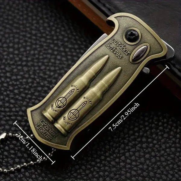 1pc 3 - in - 1 Lighter, Butane Lighter, Bottle Opener Lighter, Outdoor Emergency Lighter, Tactical Design Engraved Lighter, Portable Lighter For Camping, Hiking, Survival, Perfect Gift For Father, Husband - 5 - CJ