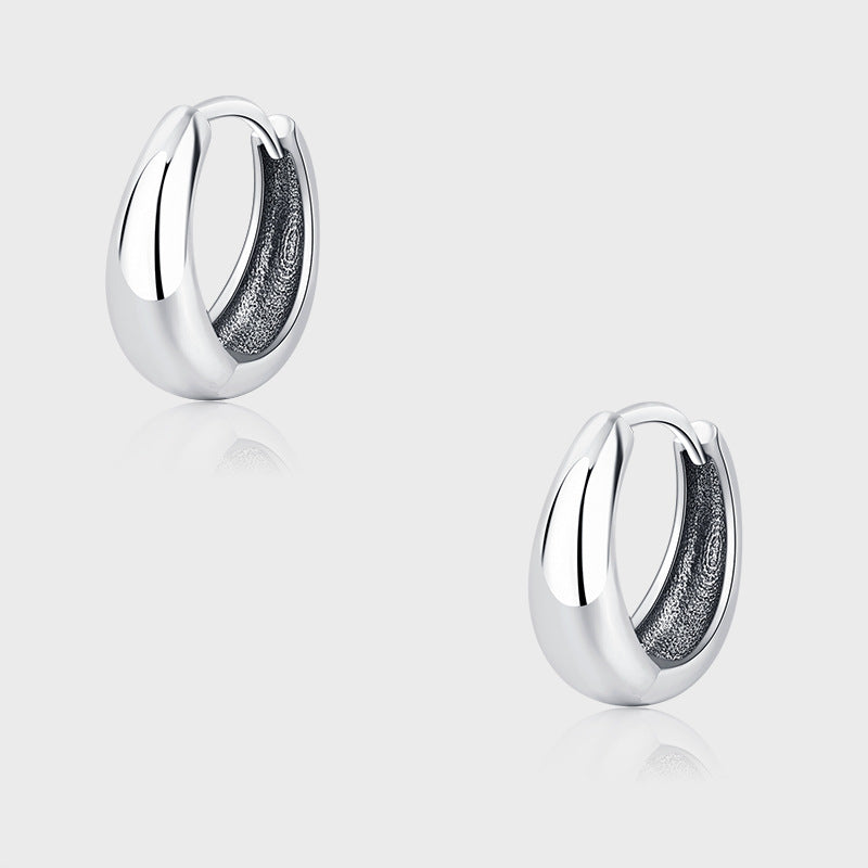 Luxurious Simple Plain Ring 925 Sterling Silver Earrings Female Water Drop Earrings - 4 - https://x.com/titan_prim62775J