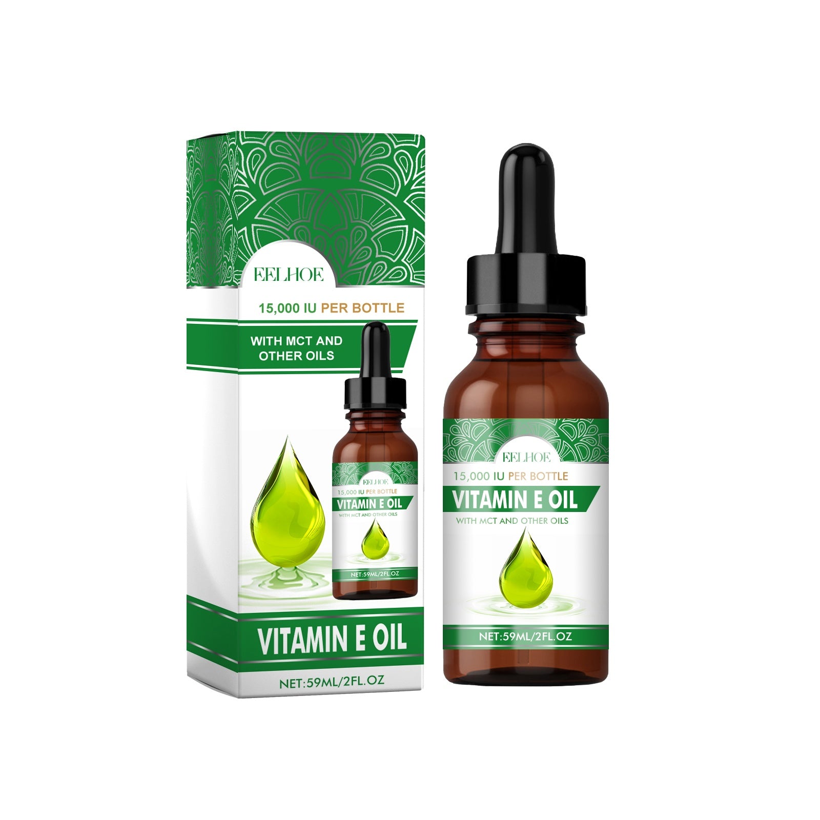 EELHOE Vitamin E Oil Repair Perm Damage Dry Frizz Moisturizing Skin Care Multi - Active Essential Oil - 5 - CJ