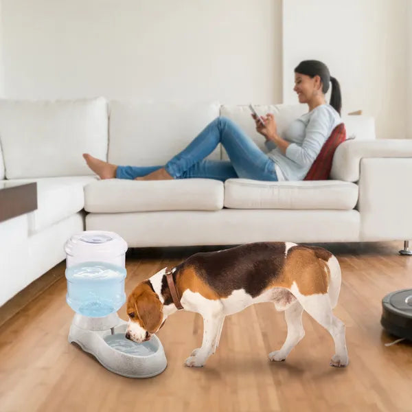 3.5L/1Gal Pet Water Dispenser Self - Dispensing Gravity Pets Water Feeder Automatic Pet Waterer Cat Dog - 5 - CJ