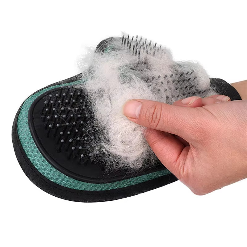 Cat Hair Removal Glove Pet Supplies Bath Massage Jerking Gloves Cat Dog Massage Bathing Cleaning Grooming Supplies Silicone Hair Sticking Removal Brush - 5.0 - CJ