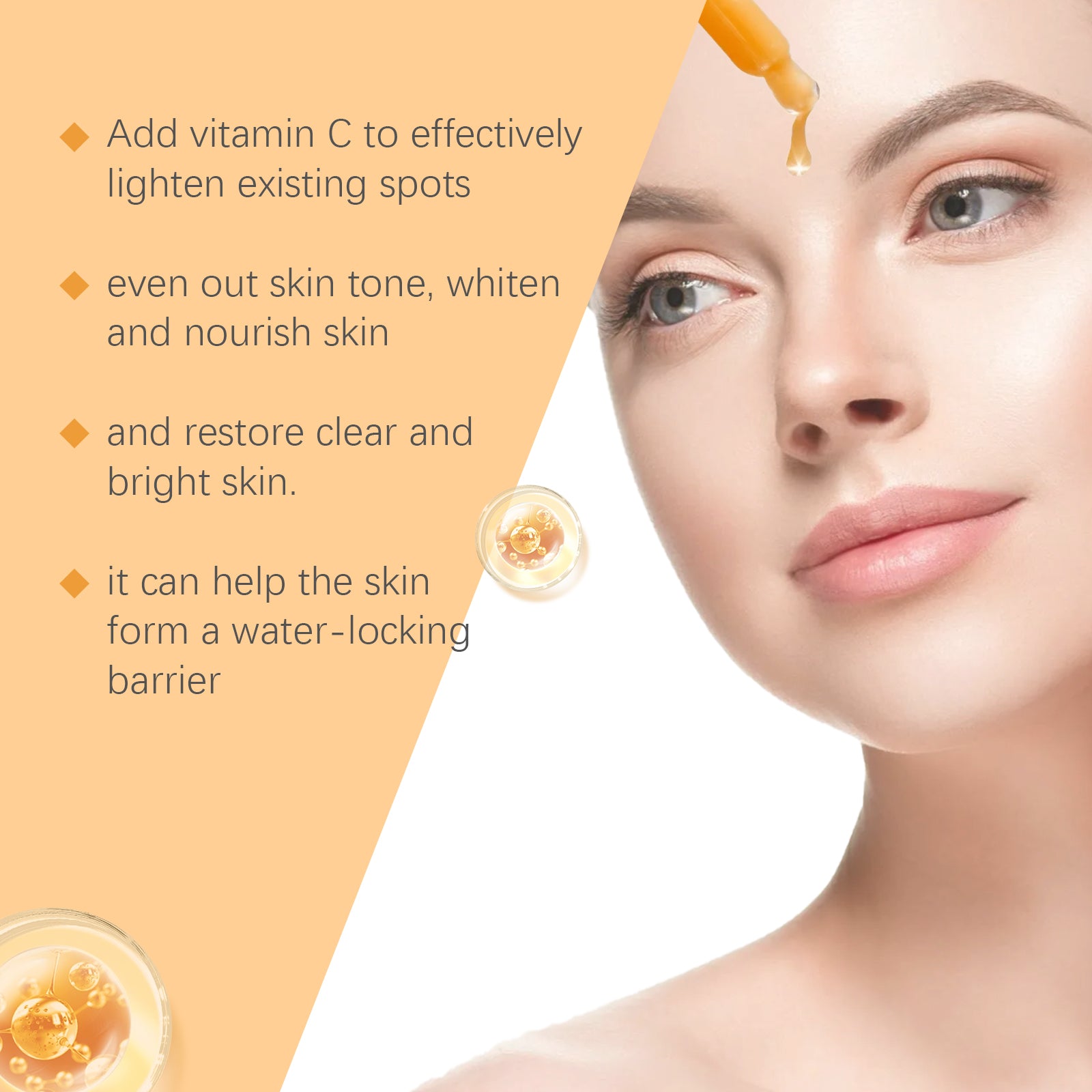 Hoygi Vitamin C Facial Essence, Moisturizing, Hydrating, Brightening, Moisturizing, Anti - Wrinkle And Firming Facial Care Essential Oil - 5 - CJ