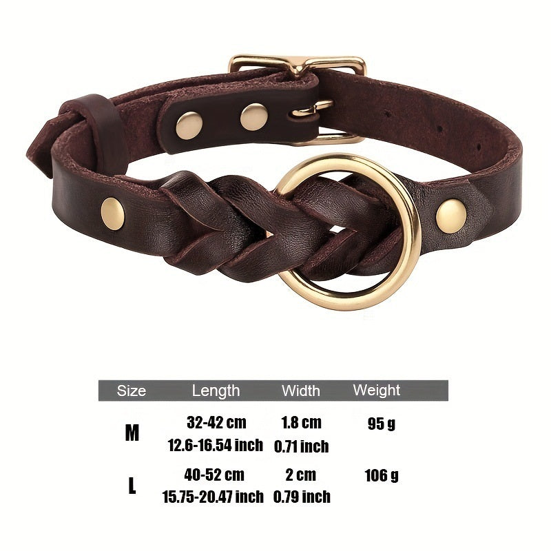 Twisted PU Leather Dog Collar - 0 - CJ