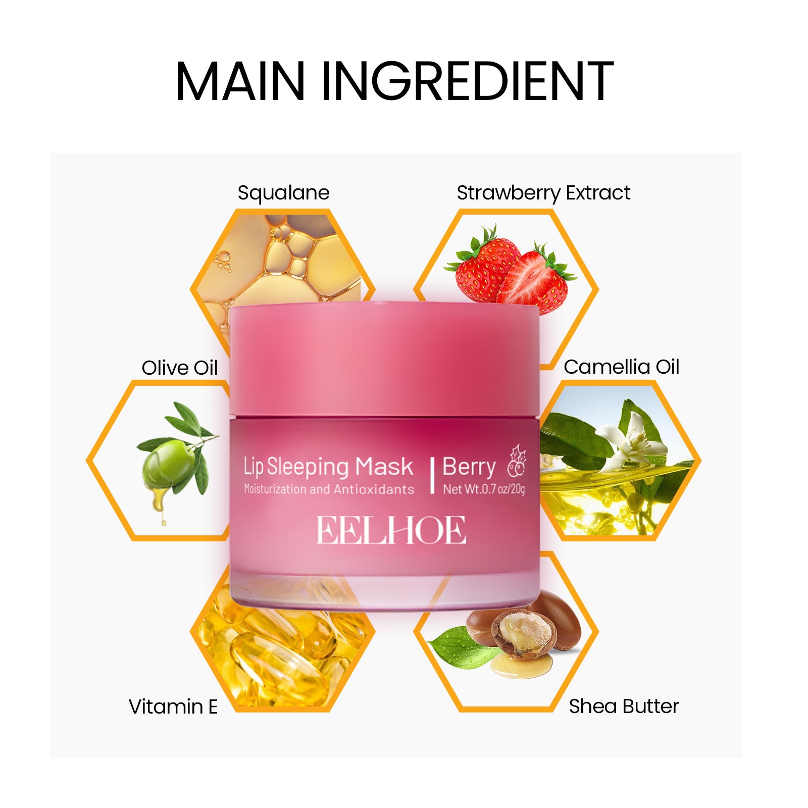 EELHOE Lip Sleeping Mask Moisturizing Hydrating Gentle Exfoliating Dead Skin Plumping Full Smooth Lip Mask - 5 - CJ