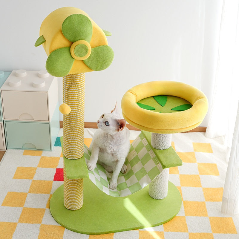Cat Climbing Frames And Multi - level Cat Towers With Durable Scratching Posts, Comfortable And Fun Jumping Platforms, Hanging Toys, Viewing Perches, Removable Pet Gel Pads, And Hammocks - 5 - CJ