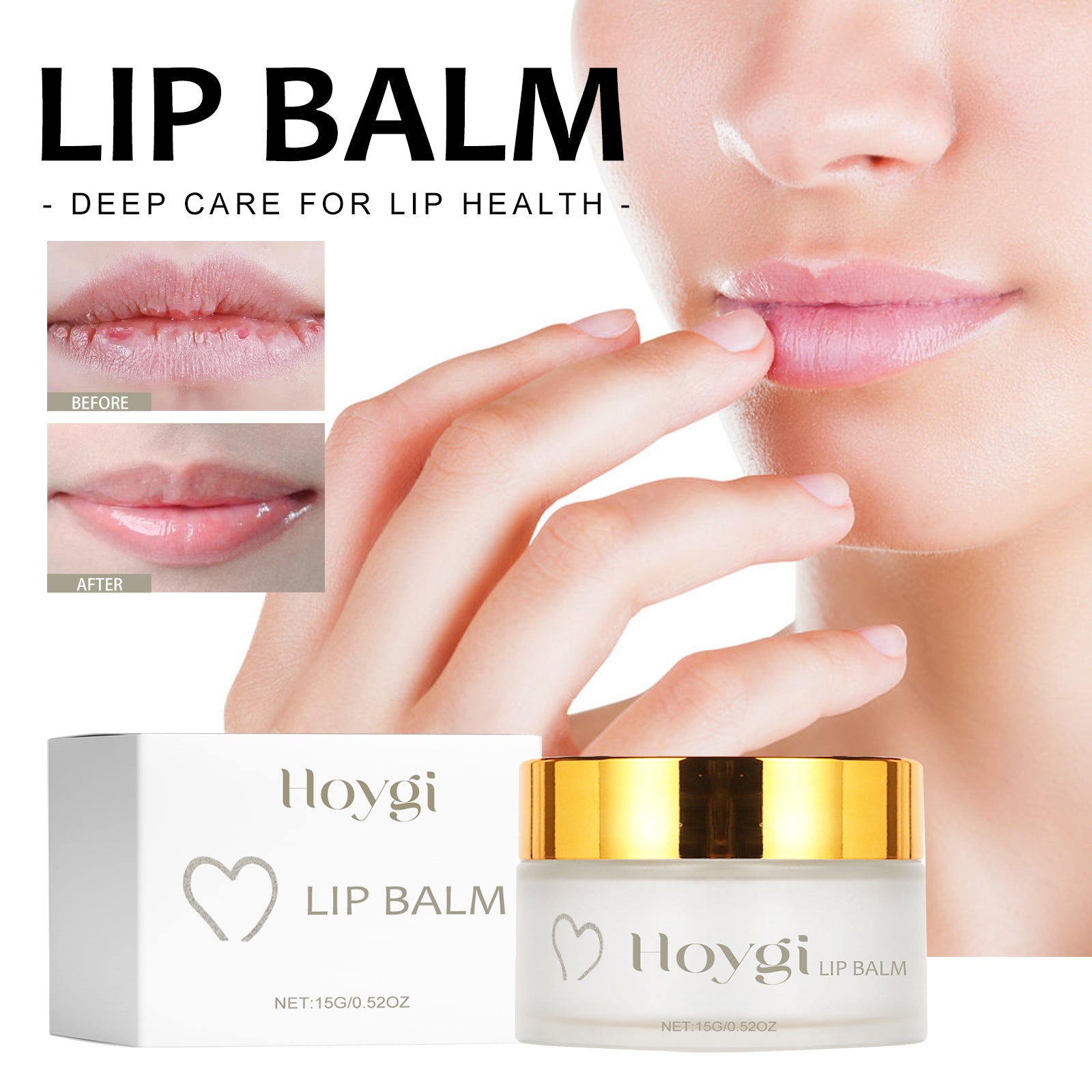 Hoygi Lip Balm, Fade Lip Lines Anti Cracking And Peeling Hydrating Plentiful Water Embellish Lip Care - 5 - CJ