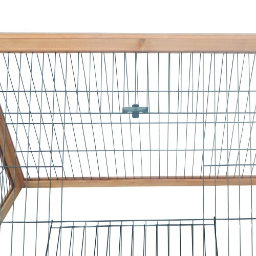 Wooden A - frame Outdoor Rabbit Cage Small Animal Cage - 5 - CJ